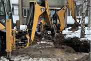 Устранение порыва водопровода d 100 мм по ул. Вострецова 8а.