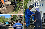 Работы на сетях водоснабжения по ул. Кабанбай батыра 128.