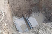 Устранения порыва водопровода в 28 микрорайоне